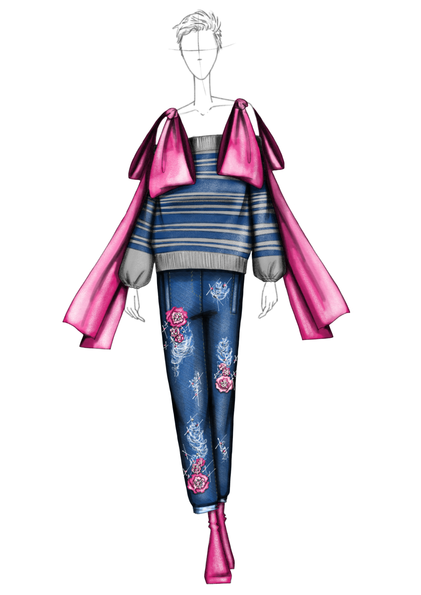 Denim & Knit outfit 08