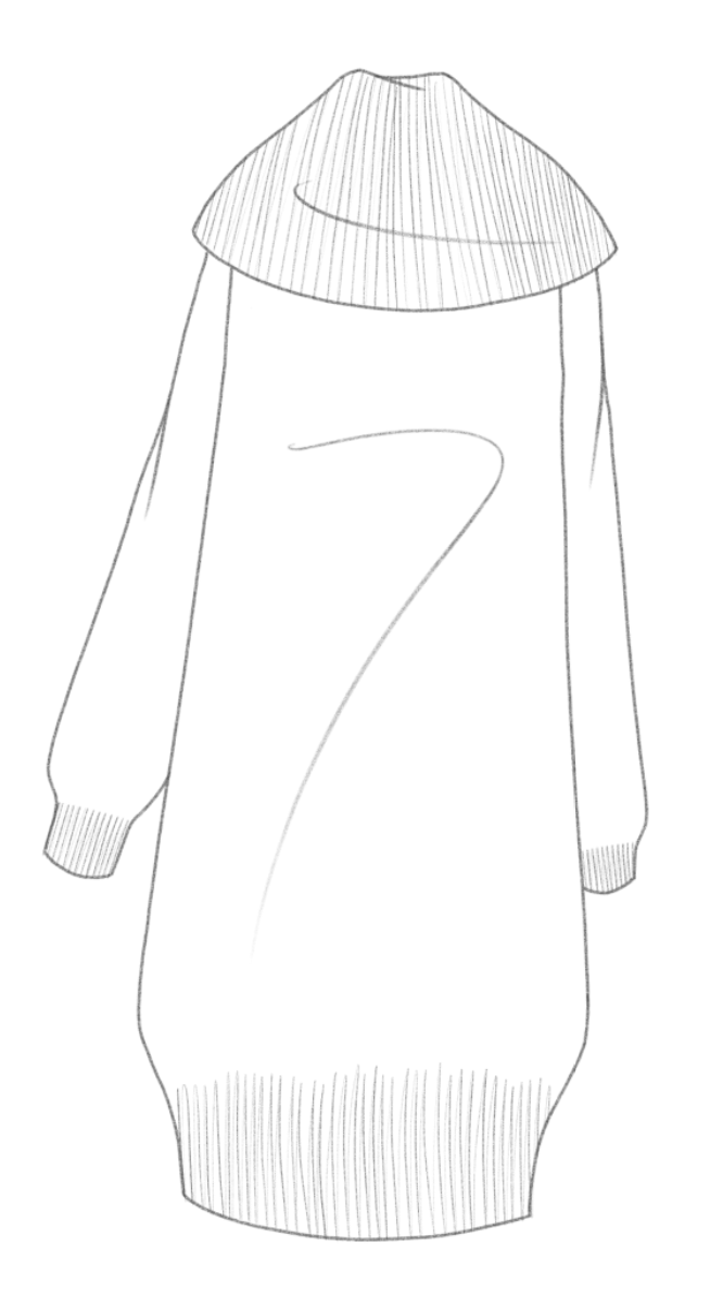 Maxi cardigan technical back