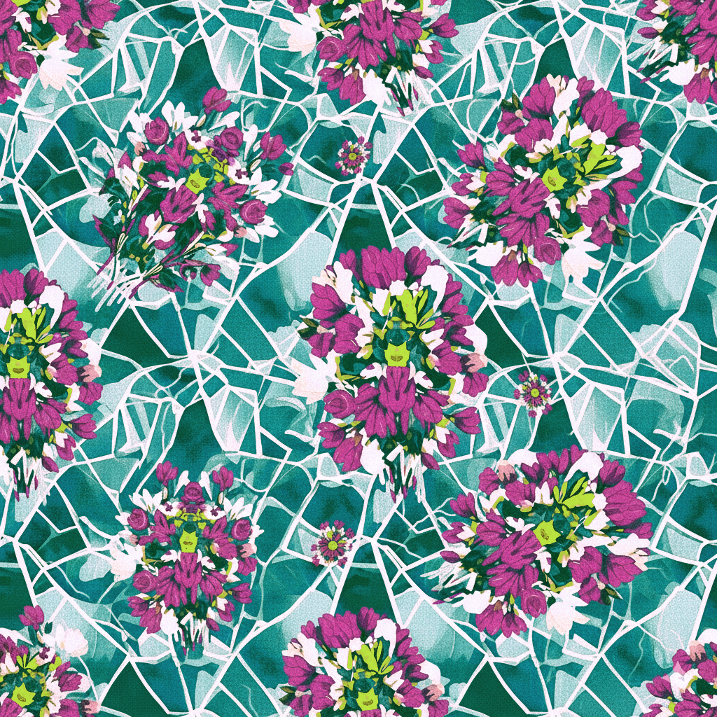 Frozen flowers jacquard graphic
