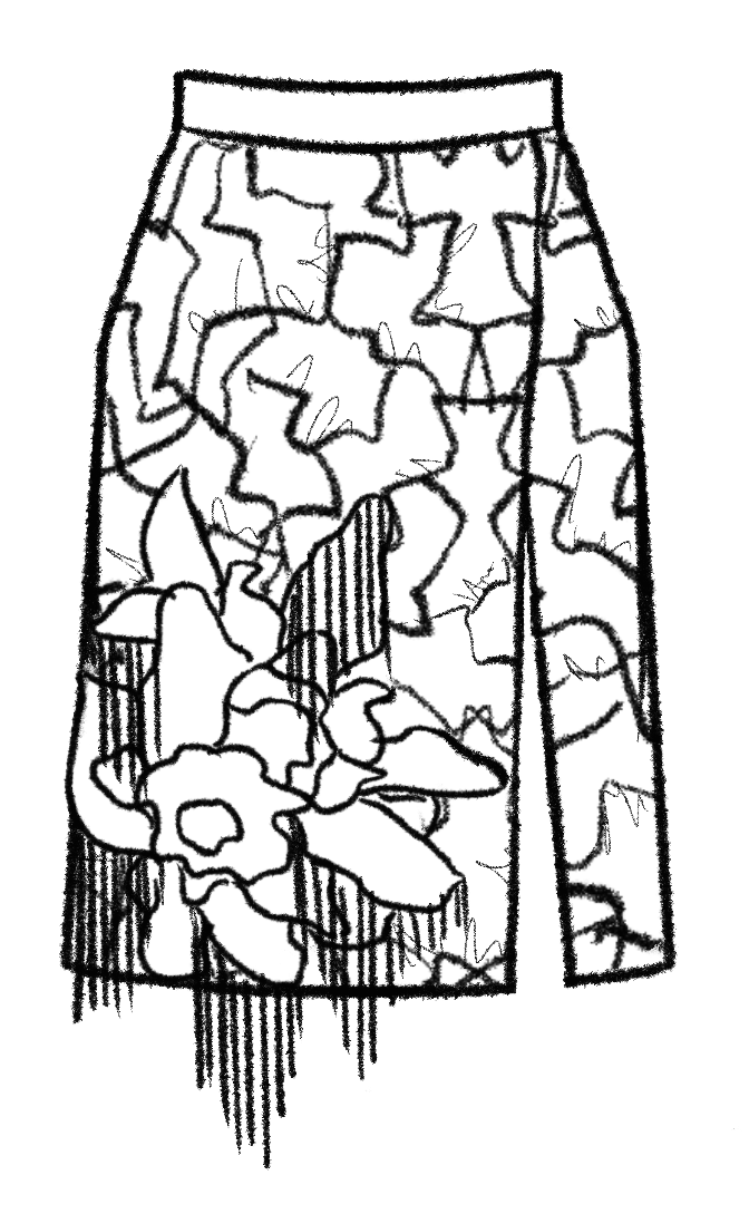 Skirt technical front