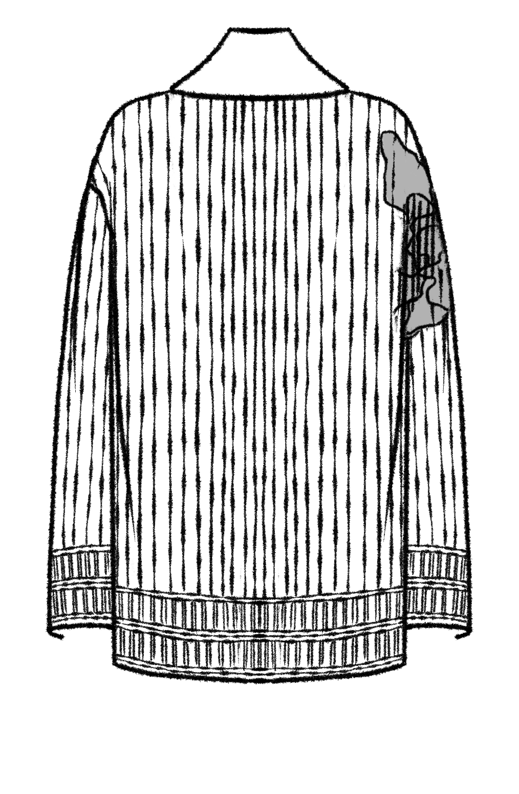 Cardigan technical back