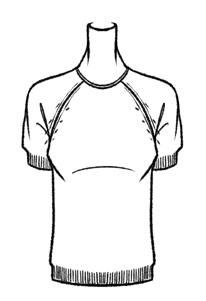 Lace-stitch turtleneck technical front