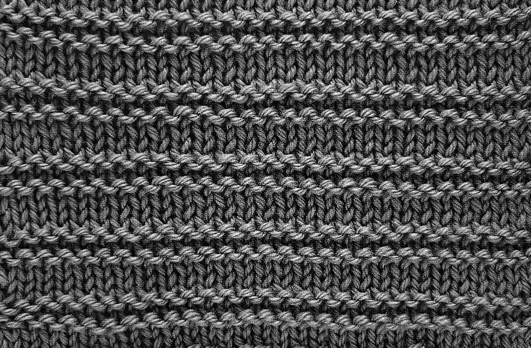 Garter rib stitch detail