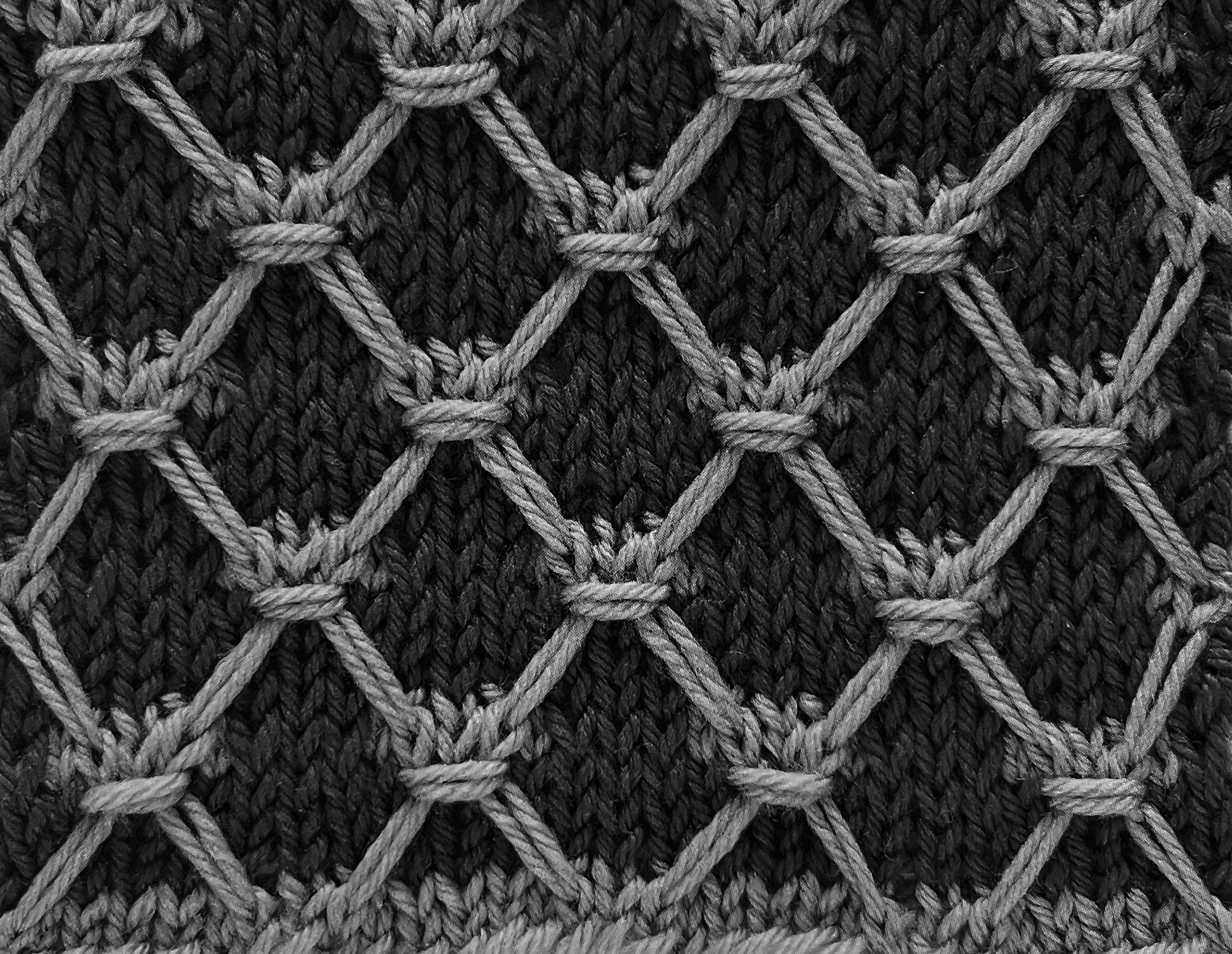 Relief diamond stitch detail