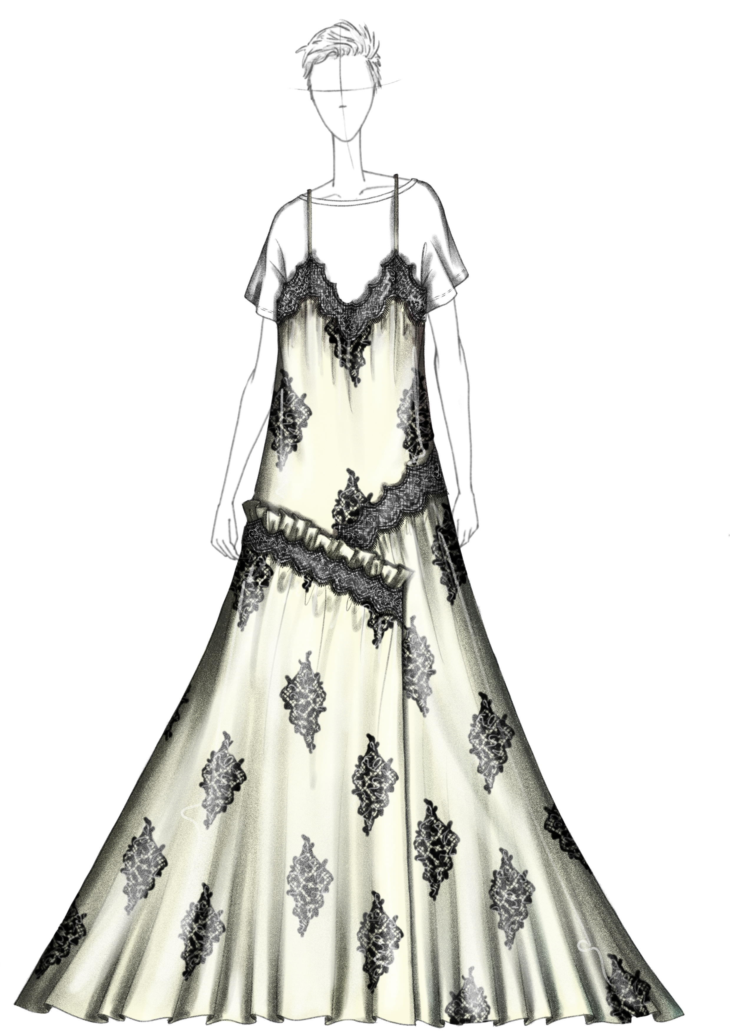 Outfit 7 - Lace Patch Dress fashion figure