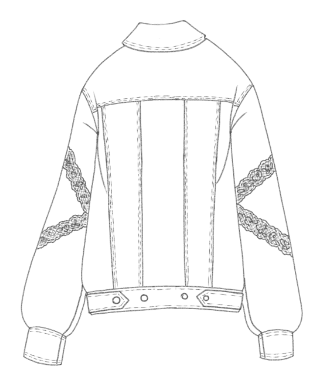 Denim jacket technical back