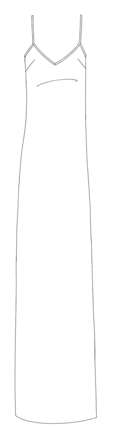 Knit bodice technical front
