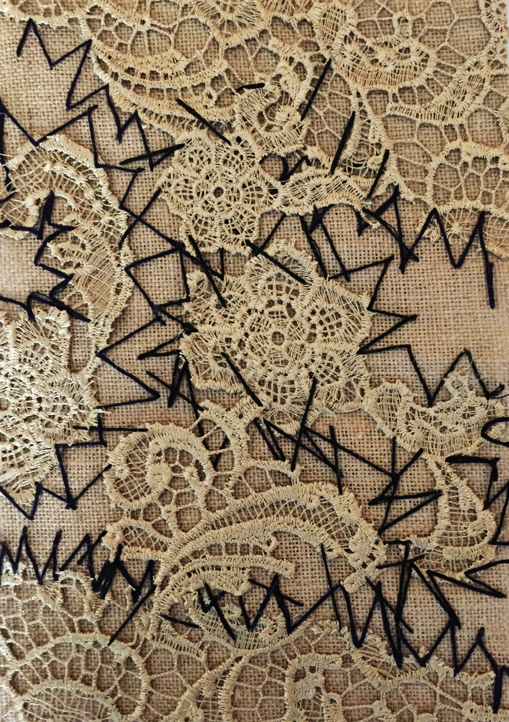 Timeless Elegance embroidery and surface study