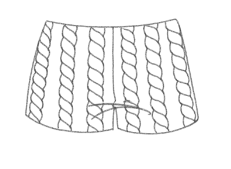 Knitted shorts technical back
