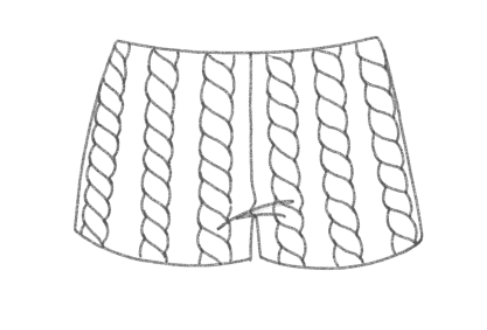 Knitted shorts technical front