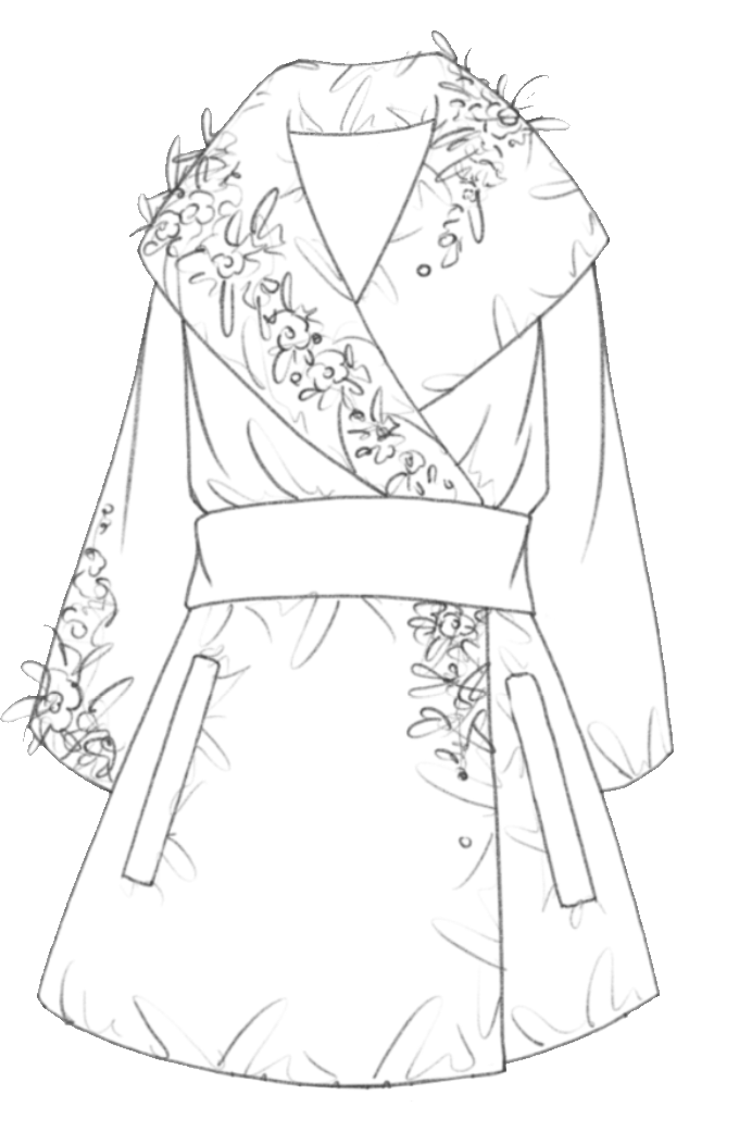 Kimono puffer technical front